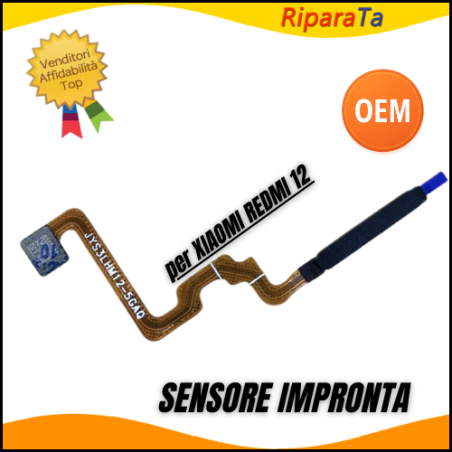 Sensore Impronta Xiaomi Redmi 12 Nero | RiparaTa B2B